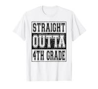 Straight Outta 4th Grade Class 2026 Boys Kids Fourth Grade Maglietta