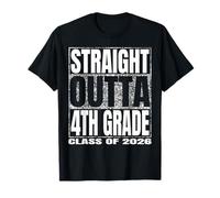 Straight Outta 4th Grade Class 2026 Graduate Year 4th Grade Maglietta