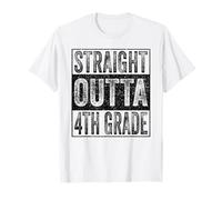 Straight Outta 4th Grade Class of 2026 Graduate Fourth Grade Maglietta