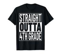 Straight Outta 4th Grade Funny Graduate 2026 Fourth Grade Maglietta