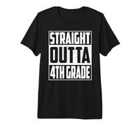 Straight Outta 4th Grade Graduation Kids Boys Fourth Grade Maglietta Premium