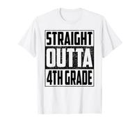 Straight Outta 4th Grade School Graduate 2026 Fourth Grade Maglietta