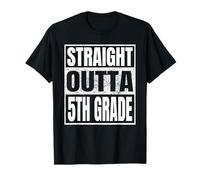 Straight Outta 5th Grade Class 2026 Graduation Fifth Grade Maglietta