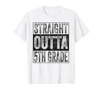 Straight Outta 5th Grade Class of 2026 Graduate Fifth Grade Maglietta