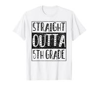 Straight Outta 5th Grade Graduate Class 2026 Boys And Kids Maglietta