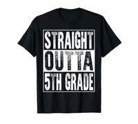 Straight Outta 5th Grade Graduate Fifth Grade Graduation Maglietta