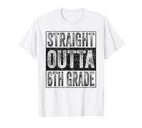 Straight Outta 6th Grade Class of 2026 Graduate Sixth Grade Maglietta