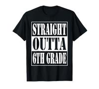 Straight Outta 6th Grade Class of 2026 Graduate Sixth Grade Maglietta