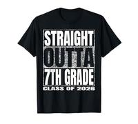 Straight Outta 7th Grade Class 2026 Graduate Year 7th Grade Maglietta