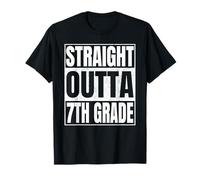 Straight Outta 7th Grade Funny Graduation 2026 Seventh Grade Maglietta