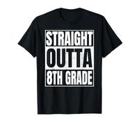 Straight Outta 8th Grade Funny Idea Class of 2026 Graduation Maglietta