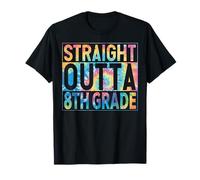 Straight Outta 8th Grade Graduate Class 2026 8th Grade Funny Maglietta