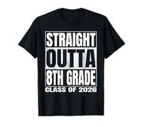 Straight Outta 8th Grade Graduate Class of 2026 Eighth Grade Maglietta