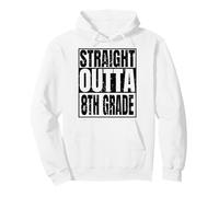 Straight Outta 8th Grade Graduation 2026 Degree Class Gifts Felpa con Cappuccio
