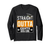 Straight Outta 8th Grade Graduation Maglia a Manica