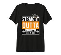 Straight Outta 8th Grade Graduation Maglietta Premium