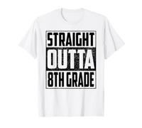 Straight Outta 8th Grade School Graduate 2026 Eighth Grade Maglietta