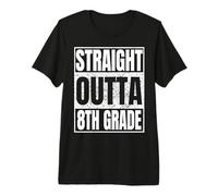 Straight Outta 8th Grade Tee Graduation Class Eighth Grade Maglietta Premium