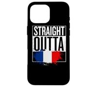 Straight Outta Bastille Day Francia bandiera divertente francese Custodia per iPhone 16 Pro Max
