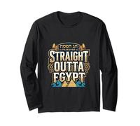 Straight Outta Egitto Biblico Esodo Divertente Pasqua Maglia a Manica