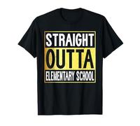 Straight Outta Elementary School Graduate Boys Kids Class Maglietta