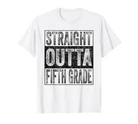 Straight Outta Fifth Grade Class of 2026 Graduate 5th Grade Maglietta