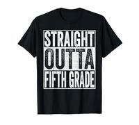 Straight Outta Fifth Grade Graduate 2026 5th Grade Funny Maglietta