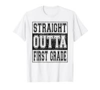 Straight Outta First Grade Class 2026 Boys Kids 1st Grade Maglietta