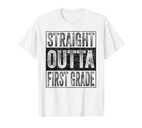 Straight Outta First Grade Class 2026 Graduate 1st Grade Maglietta