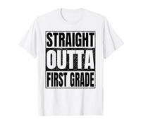 Straight Outta First Grade Graduate Class of 2026 1st Grade Maglietta