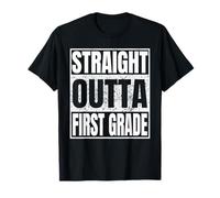 Straight Outta First Grade Graduation Class 2026 1st Grade Maglietta
