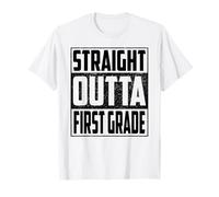 Straight Outta First Grade School Graduate 2026 1st Grade Maglietta