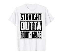 Straight Outta Fourth Grade School Graduate 2026 4th Grade Maglietta