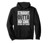 Straight Outta High School Graduate Class 2025 High School Felpa con Cappuccio