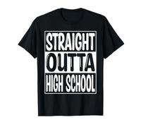 Straight Outta High School Tee Funny Class 2026 Graduate Maglietta