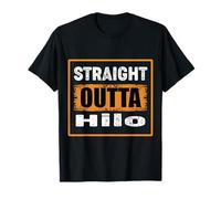 Straight Outta Hilo Hawaii USA retrò Invecchiato Vintage Maglietta