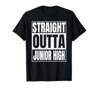 Straight Outta Junior High Funny Class of 2026 Graduation Maglietta