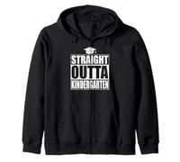 Straight Outta Kindergarten Tee Funny Class Gifts Graduation Felpa con Cappuccio