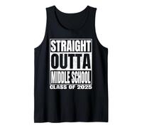 Straight Outta Middle School Class 2025 Graduation Funny Canotta