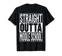 Straight Outta Middle School Funny Graduate Class 2026 Maglietta