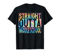 Straight Outta Middle School Graduate 2026 Mid School Funny Maglietta