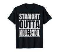 Straight Outta Middle School Graduate Class 2025 Graduation Maglietta