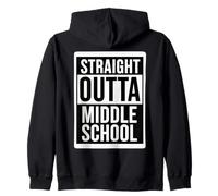 Straight Outta Middle School Graduate Graduate Party Felpa con Cappuccio