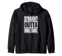 Straight Outta Middle School Graduation Class Of 2025 Gifts Felpa con Cappuccio