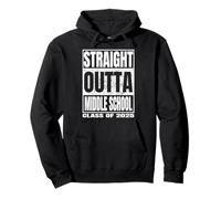 Straight Outta Middle School Graduation Class Of 2025 Gifts Felpa con Cappuccio