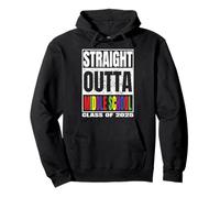 Straight Outta Middle School Graduation Class Of 2025 Gifts Felpa con Cappuccio