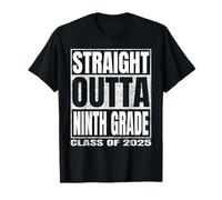 Straight Outta Ninth Grade Graduate Class Of 2025 9th Grade Maglietta