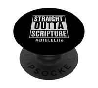Straight Outta Scrittura Bibbia Cristiana PopSockets PopGrip Adesivo