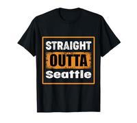 Straight Outta Seattle, Washington, USA, Umorismo retrò angosciato Maglietta