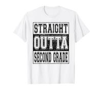 Straight Outta Second Grade Class 2026 Boys Kids 2nd Grade Maglietta